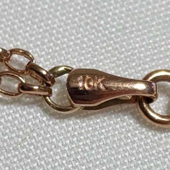 Gorgeous 10k Rose Gold Heart Ankle Bracelet - Picture 5 of 7